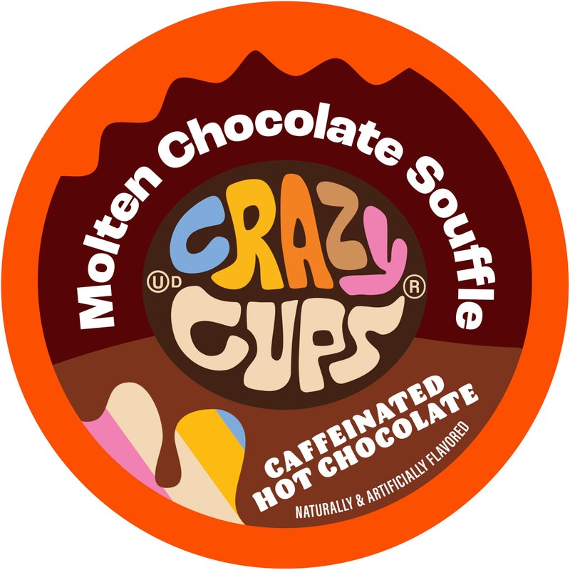 Crazy Cups Caffeinated Hot Chocolate, Molten Chocolate Souffle Pods For Keurig K Cups Machines, 100 Mg Of Caffeine Coffee Substitute Hot Cocoa Pods, 22 Count - Image 2